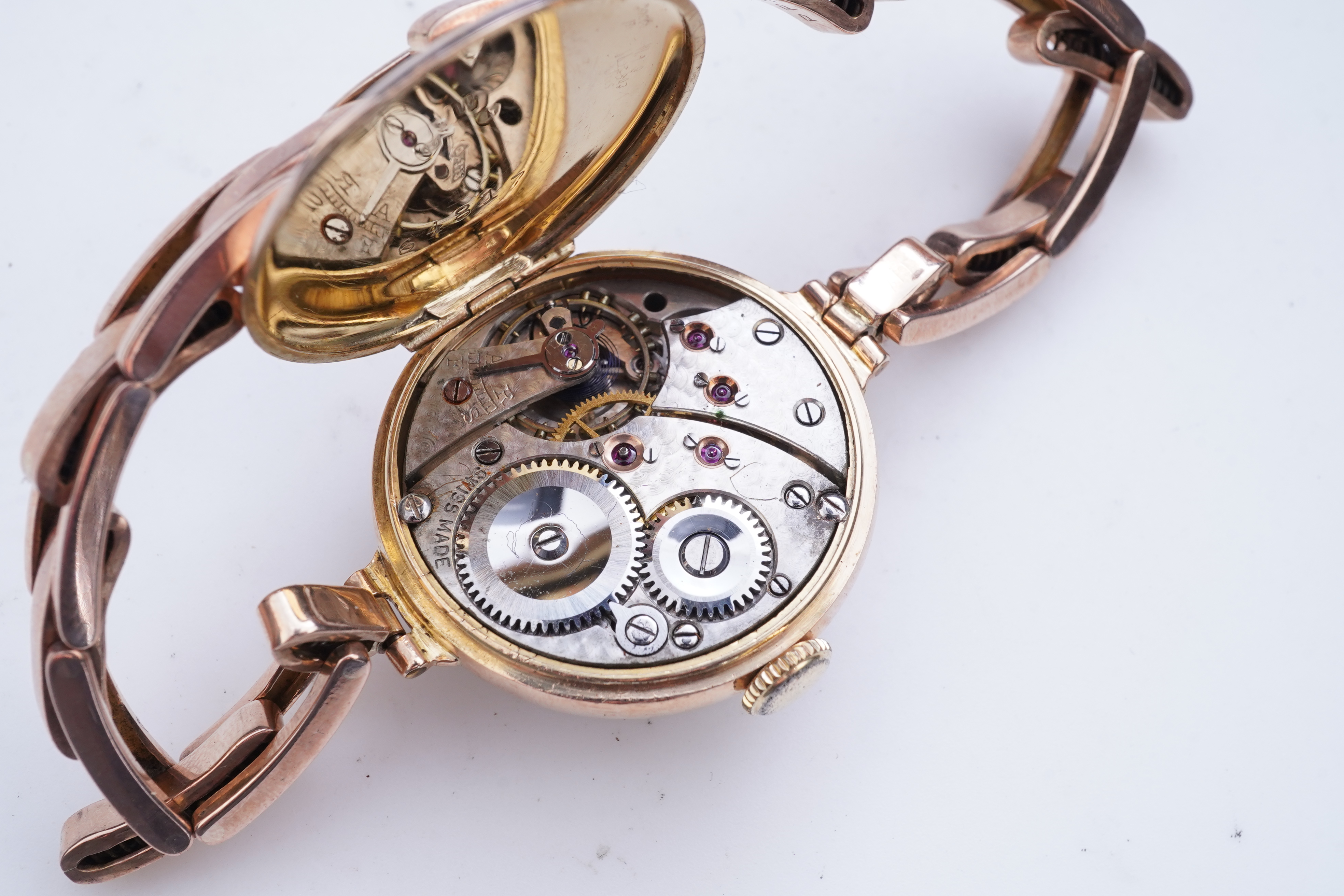 JW Benson, a lady's gold wristwatch, circa 1924